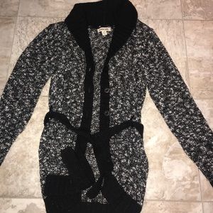 Cherokee black and white cardigan